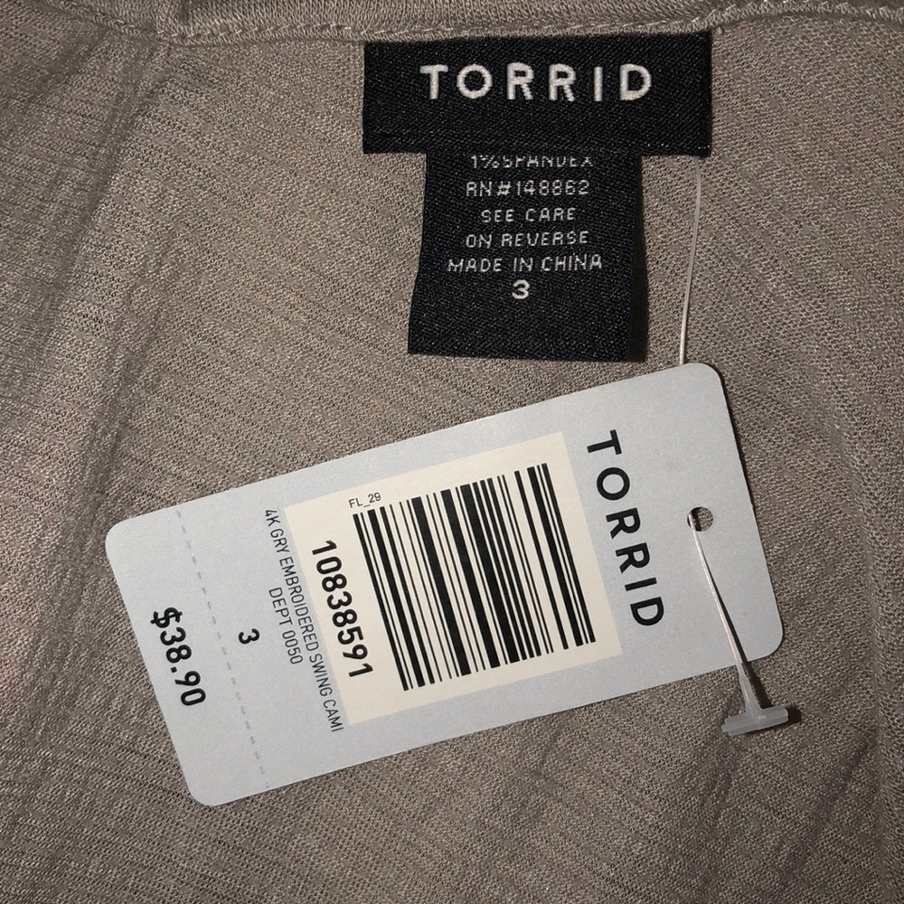 Torrid Embroidered Knit Swing Cami - Picture 4 of 5